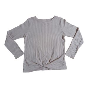 Cat & Jack Girls Light Pink Long Sleeve Knot Front T-Shirt L (10/12)